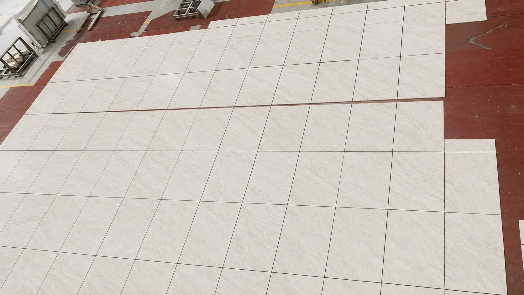 Taj Mahal quartzite flooring dry layout
