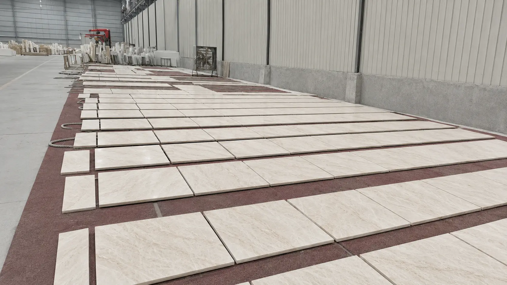 Taj Mahal quartzite floor panel layout