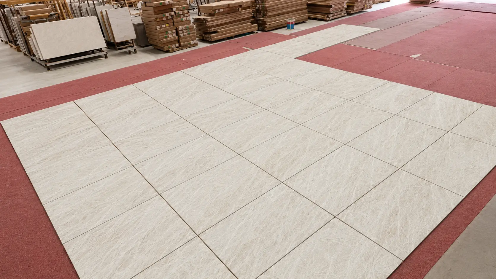 Taj Mahal quartzite floor layout inspection