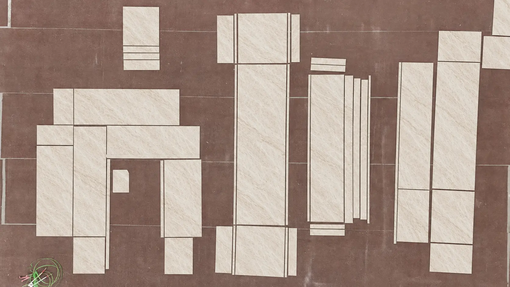 Taj Mahal quartzite project panel layout