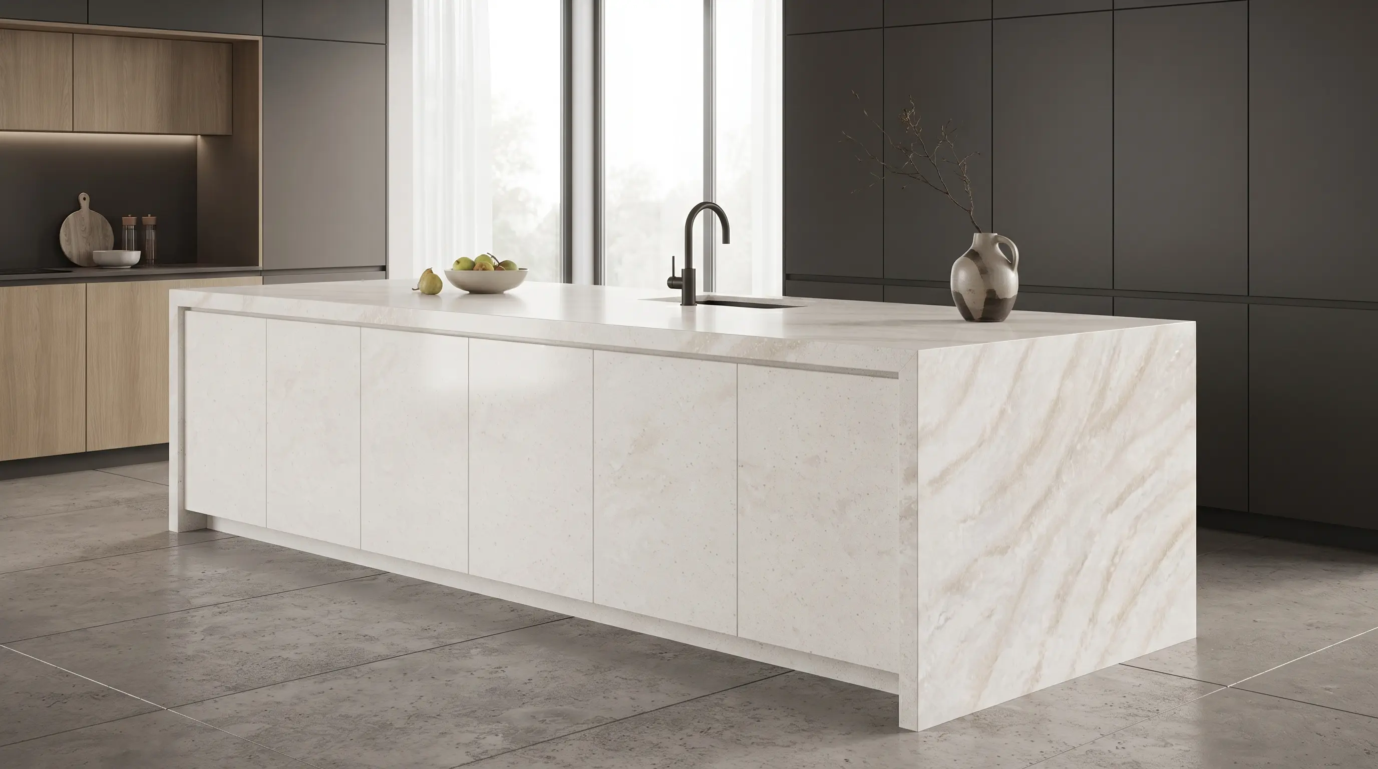 Taj Mahal inspired quartz engineered quartz slab 02 kitchen island 5