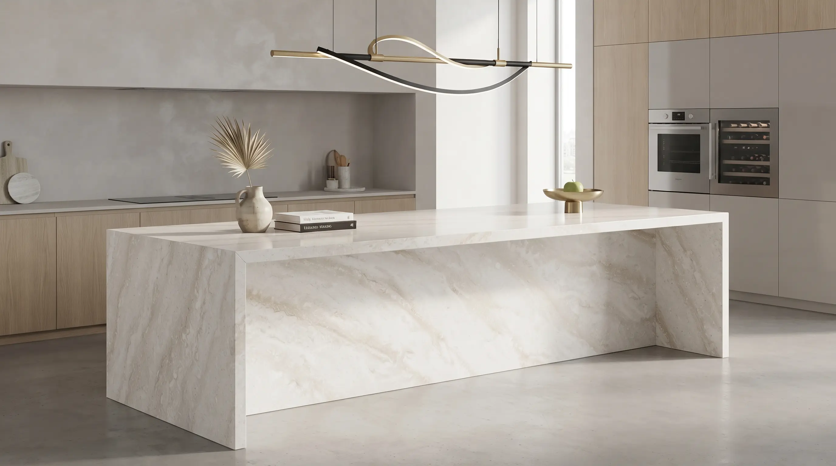 Taj Mahal inspired quartz engineered quartz slab 02 kitchen island