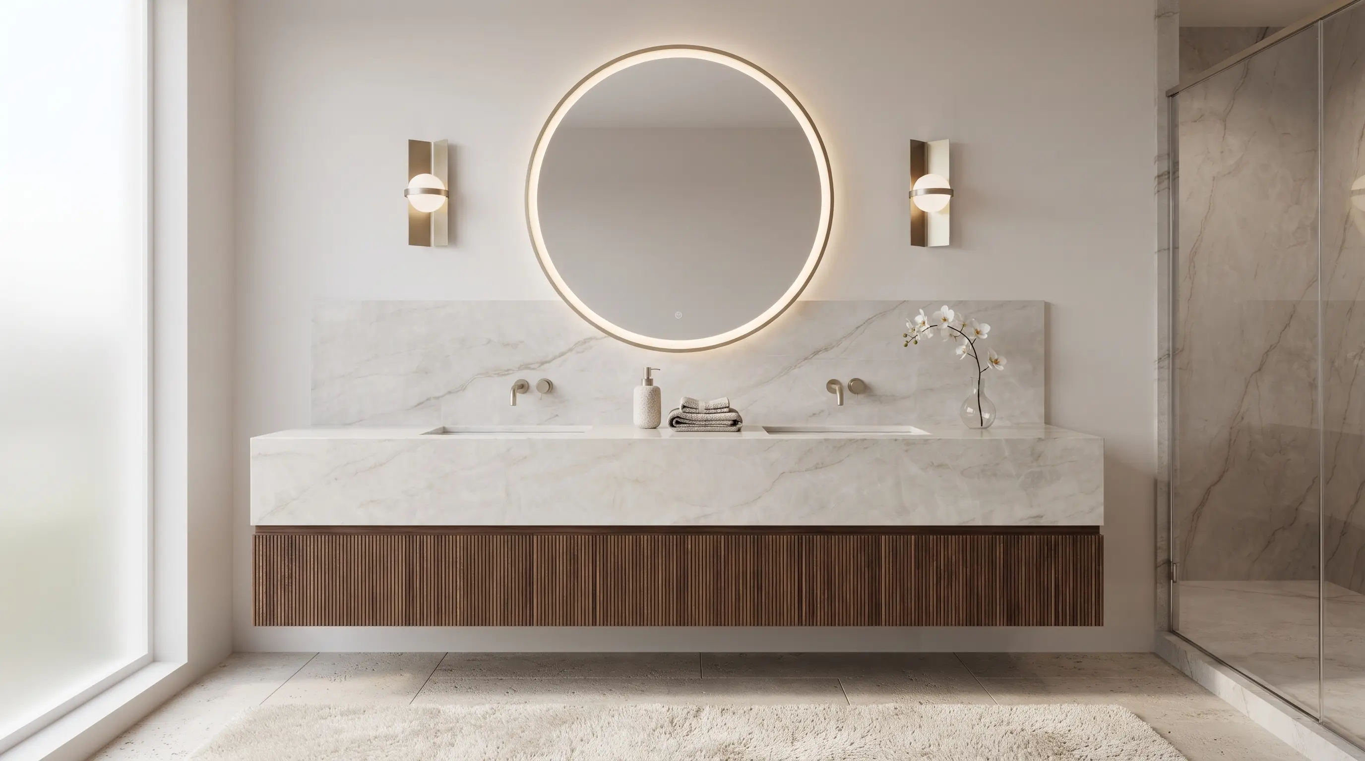 Taj Mahal inspired quartz engineered quartz slab 05 bathroom vanity